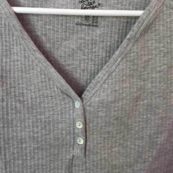 Primark Gray V-neck Pajama Top - Picture 2 of 7